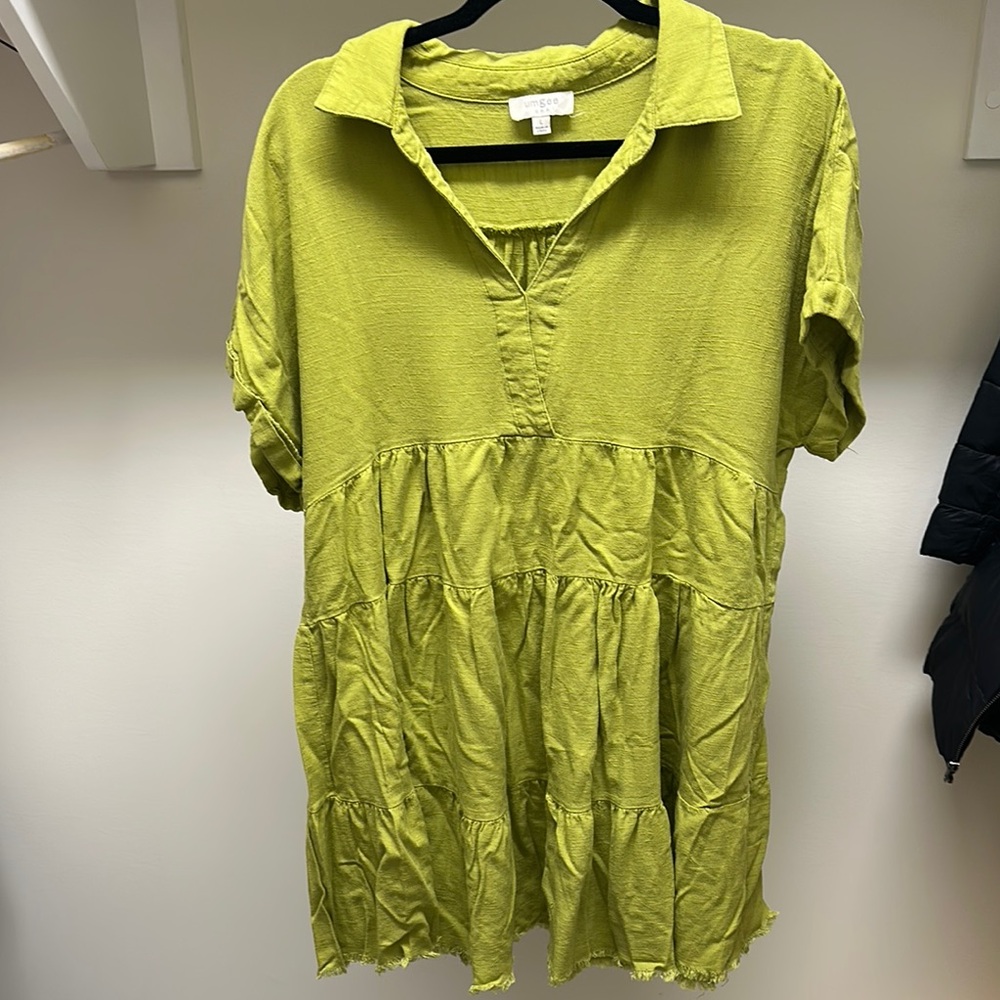 Green Tiered Women's dress